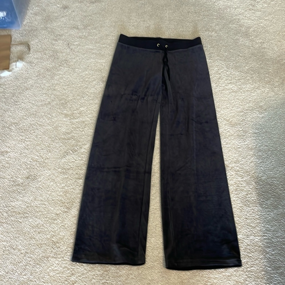 Juicy couture, black velour pants